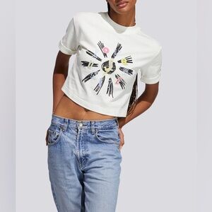 Adidas Oroginal Love Unites Crop Tee Shirt | Medium